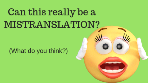 Can this be a MISTRANSLATION_