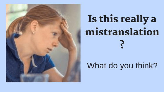 Is this really a mistranslation_